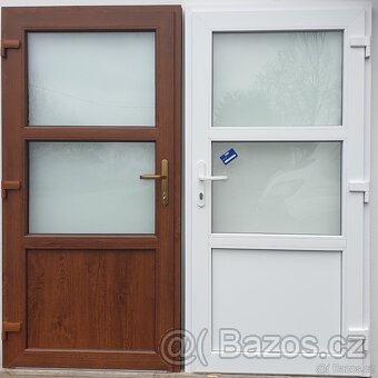 Dveře vchodové ořech. zlatý dub, antracit, mahagon, bílé . - 9