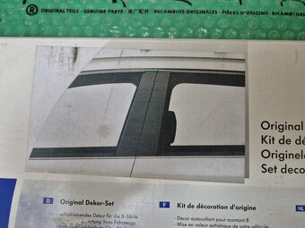 dekorační polep B sloupků dveří carbon design VW Golf VI od - 9