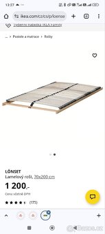 DOVOZ MOŽNÝ Čalouněný rám postele ikea 140x200 - 9
