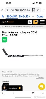 Brankárska hokejka CCM Eflex JR 23” - 9