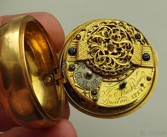 Zlaté kapesní hodinky špindlovky - 9