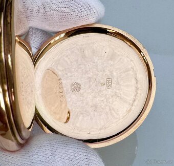 VZÁCNÉ 14K ZLATÉ PÁNSKÉ KAPESNÍ HODINKY IWC SCHAFFHAUSEN - 9