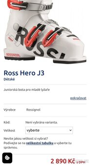 Dětské lyžařské boty Rossignol 18,5 - 9