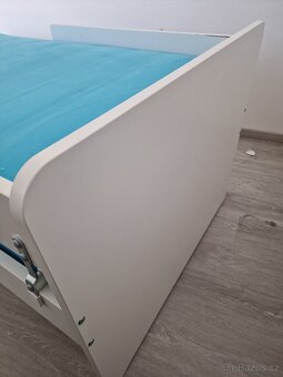 SLÄKT Lůžko, bílá, 90x200 cm, SLÄKT Rám, 2xLURÖY rošt, - 9