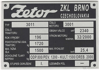 Štítky na Liaz, ZTS, Zetor - 9