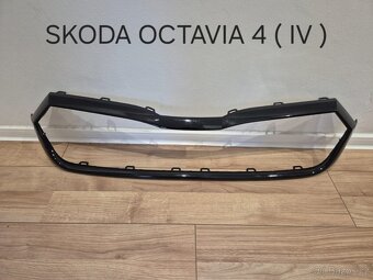 PREDNI MASKA OCTAVIA 3 / 3FL / 4 RAMECEK GRILU MASKY CERNY - 9