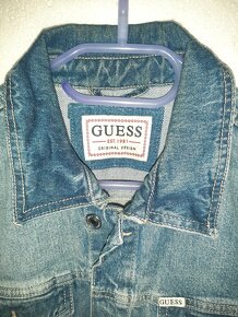 GUESS JEANS BUNDA MODRÁ - XL, 100% STAV Džínová bunda Dziska - 9