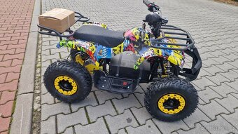 Dětská elektro čtyřkolka ATV Torino 1200W 48V graffiti žlutá - 9