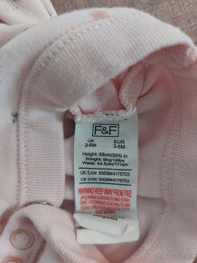 Set 5 ks dívčí body s krátkým rukávem F&F vel. 68 - 9