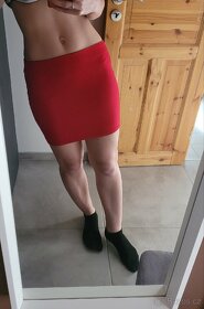 Sexy červená sukně Berschka vel M jako nová minisukně mini - 9