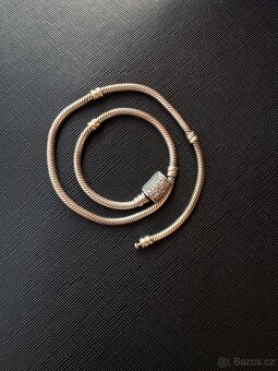 Stříbrný dvojitý náramek Pandora - 9