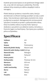 Klasická kytara Ortega R180 + obal - 9