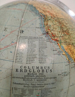 starožitný glóbus Columbus - 9