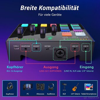 TONOR TX310, RGB audio mixér - 9