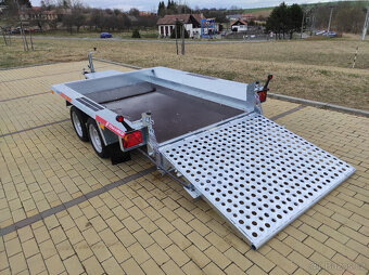 Přívěs na bagr, plocha 265x150cm, 2700/520kg, rampa, 130 km - 9