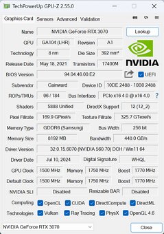 🖥️Herní PC RYZEN 7 5800X,RTX 3070,32 GB RAM,1 TB SSD - 9