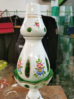 Starožitná skleněná lampa. Stínidlo. - 9