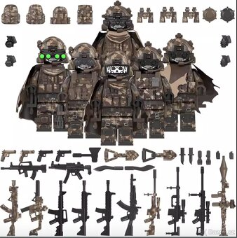 Rôzne sety vojakov (8ks) 1 + doplnky - typ lego - 9