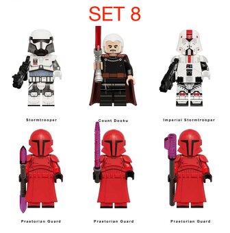 Rôzne figúrky Star Wars 2 (8ks) typ lego - nové - 9