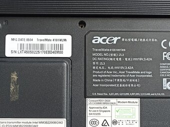Notebook Acer TravelMate 4101WLMi - 9
