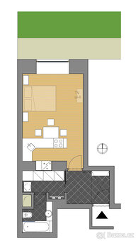 Pronájem 1+kk, 33m2, Praha - Vršovice - 9