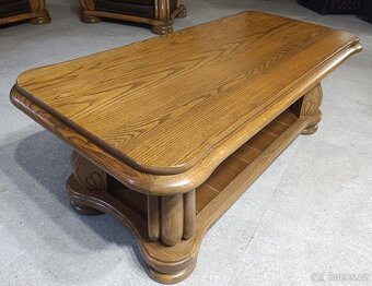 Kožená, rustikální sedací souprava 2+1+ stůl. TOP - 9