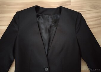 Dámské černé sako Mango bez límce vel. S - 9