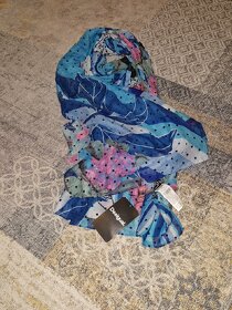 Desigual šátek dámský značkový modrý nový Floresrayadas - 9