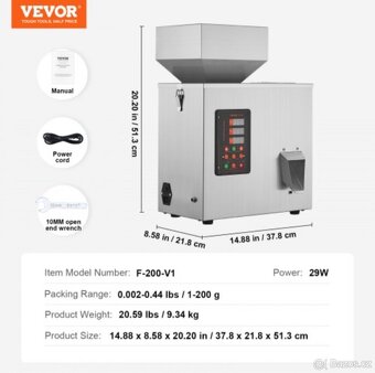 Automatická inteligentní váha na vážení plnicí stroj 1-200g - 9