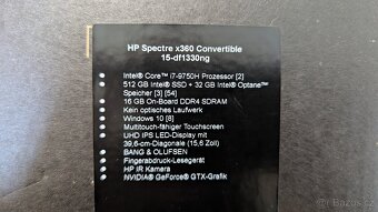 JAMES BOND HP Spectre x360 Convertible 15.6 UHD i7 GTX - 9