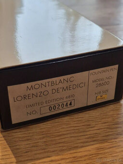 Plnicí pero Montblanc de Medici Patron of the Arts 4810 - 9
