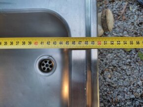 nerezový trojdřez, police na gastro nádoby, dvojdřez - 9