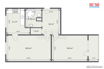 Prodej bytu 2+1, 61 m², Cheb, sídliště Skalka, ul. Lesní - 9