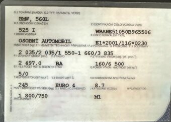 BMW 525i E60, rok výroby 2005 - 9