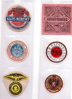 PRAHA - velká sbírka starých papírových pečetí - 151 ks - 9