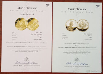 Exkluzivní medaile Marie Terezie luxus.sběr.sada - 9