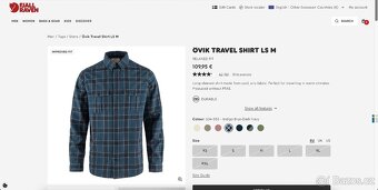 Nová outdoorová košile Fjallraven Ovik Travel Shirt LS - 9