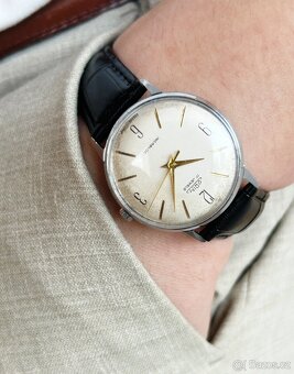Československé mechanické vintage retro hodinky PRIM Elegant - 9