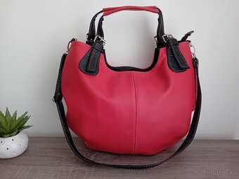 Leather dámská velká hobo kabelka kožená nová - 9