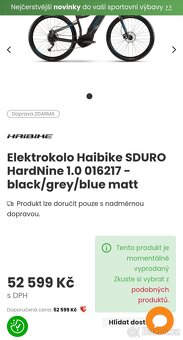 Elektrokolo Haibike SDURO HardNine 1.0 016217 - black/grey/b - 9