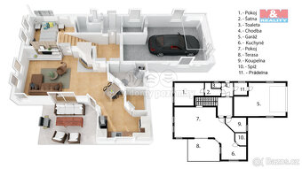Prodej rodinného domu 299 m², pozemek 1751 m², Kamenice - 9