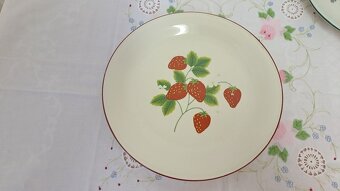 RETRO STARÉ SERVÍROVACÍ TALÍŘE značené porcelánkou - 9