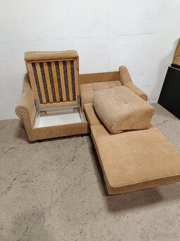 Rozkládací gauč,jedno lůžko, úložný prostor - 9