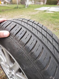 Prodám ALU kola rozteč 5x100 R15 ET 35 s letním pneu 195/65 - 9