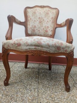 Sedací souprava, sofa, 2 křesla, stolek, baroko - 9