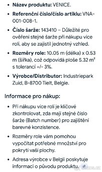 Tmavěmodrá vinylová tapeta - 1 role - 9