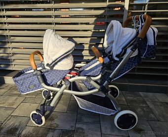 DeCuevas 80337 Skládací kočárek pro dvojčata panenky 3 v 1 - 9