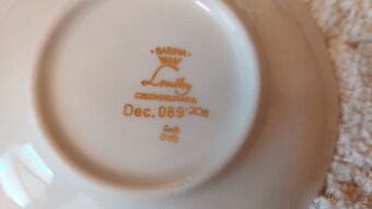Retro porcelánový čajový/kávový servis kobalt Leander - 9