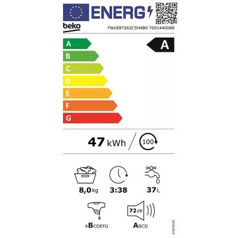 Pračka Beko 8 kg prádla - 9