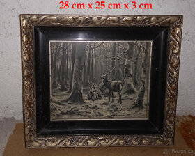 Prodám zachovalé obrazy v původním rámu, minulé století - 9